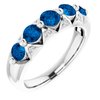 14K White Ceylon Blue Sapphire and .03 CTW Diamond Ring Ref 3350152
